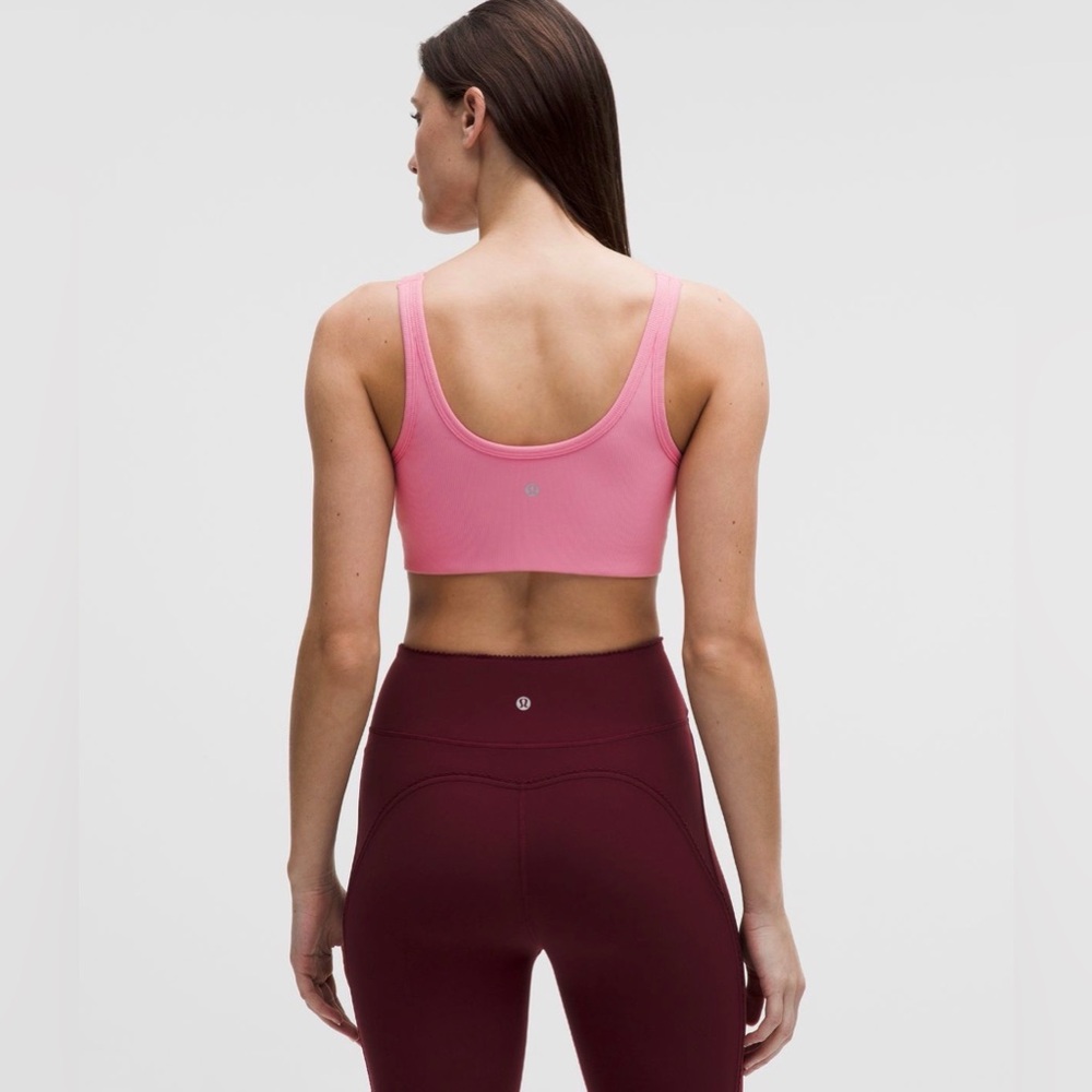 Lululemon Athletica Nulu Ribbed Scoopneck Bra Light Support B/C Cup Heart NWT - Picture 2 of 6